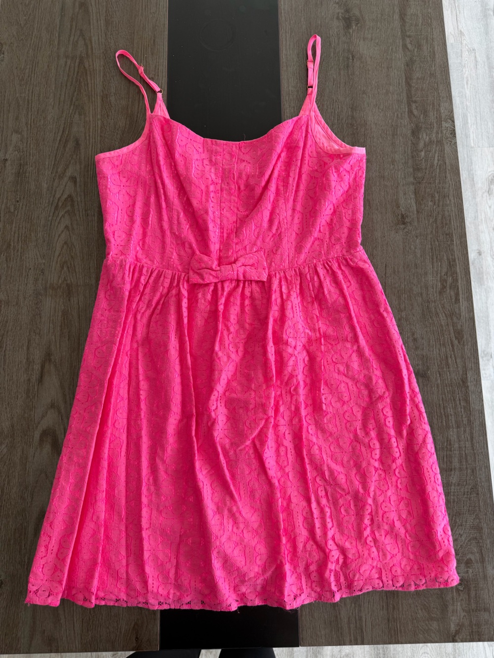 Lilly Pulitzer Hot Pink Eyelet Fit-and-Flare Dress